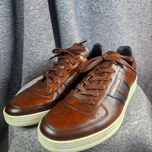 Tom Ford Brown Leather Sneakers, Size 10